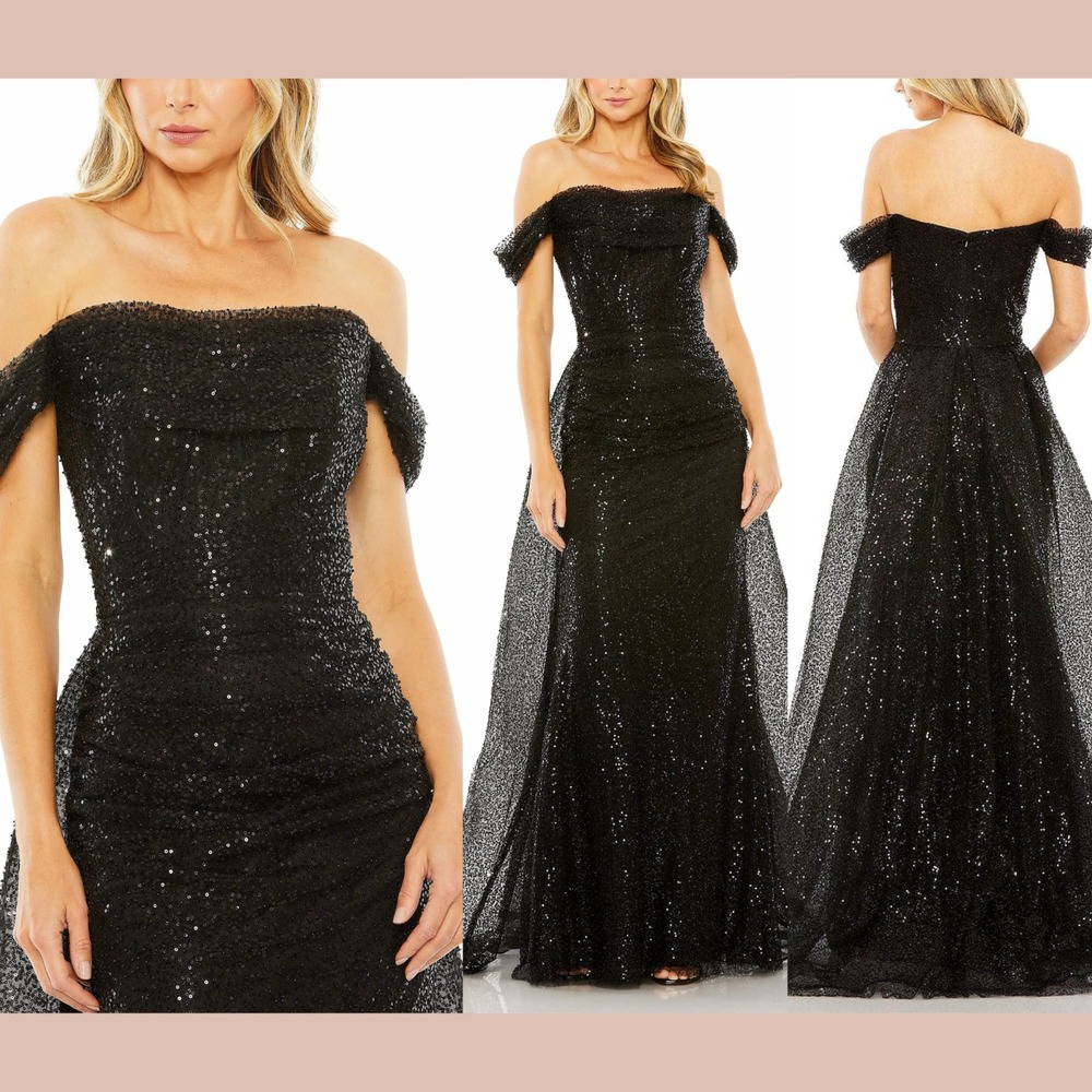 Mac Duggal Black One Shoulder Dress